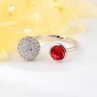 Show details for Trendy Red Copper or Brass Adjustable Ring with No-Risk Refund