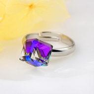 Show details for Amazing Swarovski Element Platinum Plated Adjustable Ring