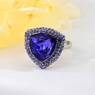 Show details for Platinum Plated Purple Fashion Ring From Reliable Factory