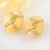 Picture of Brand New Yellow Resin Stud Earrings with SGS/ISO Certification