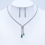 Show details for Trendy Platinum Plated Luxury 2 Piece Jewelry Set with No-Risk Refund