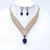 Picture of Brand New Blue Cubic Zirconia 2 Piece Jewelry Set with Full Guarantee