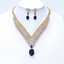 Show details for Brand New Blue Cubic Zirconia 2 Piece Jewelry Set with Full Guarantee