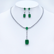 Show details for Unusual Medium Platinum Plated 2 Piece Jewelry Set