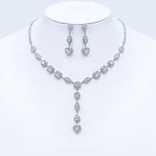 Show details for Wholesale Platinum Plated Copper or Brass 2 Piece Jewelry Set with No-Risk Return