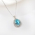 Picture of Featured Blue 925 Sterling Silver Pendant Necklace with Full Guarantee