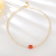 Show details for Famous Agate Classic Short Chain Necklace