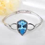 Show details for Trendy Platinum Plated Zinc Alloy Fashion Bangle with No-Risk Refund