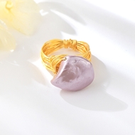 Show details for Designer Zinc Alloy Medium Fashion Ring with No-Risk Return