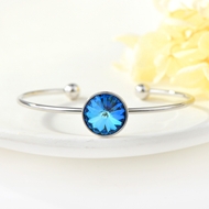 Show details for Filigree Small Swarovski Element Cuff Bangle