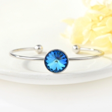 Show details for Filigree Small Swarovski Element Cuff Bangle