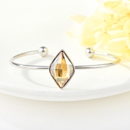 Show details for Zinc Alloy Geometric Cuff Bangle with Full Guarantee