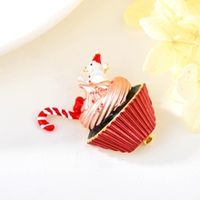 Show details for Distinctive Red Holiday Brooche with No-Risk Return