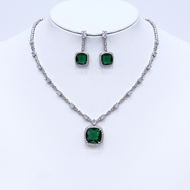 Show details for Platinum Plated Big 2 Piece Jewelry Set from Reliable Manufacturer