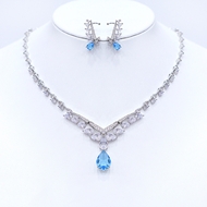 Show details for Staple Cubic Zirconia Copper or Brass 2 Piece Jewelry Set