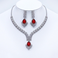 Show details for Funky Big Cubic Zirconia 2 Piece Jewelry Set