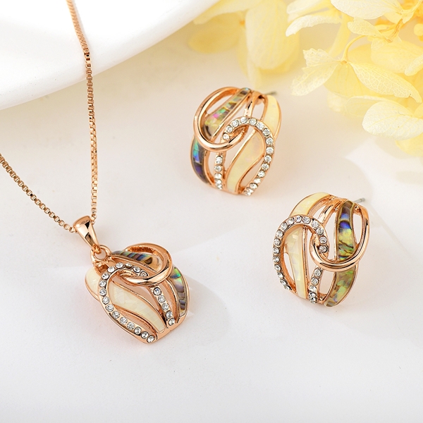 Picture of Popular Shell Zinc Alloy 2 Piece Jewelry Set