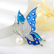 Show details for Butterfly Platinum Plated Brooche from Certified Factory