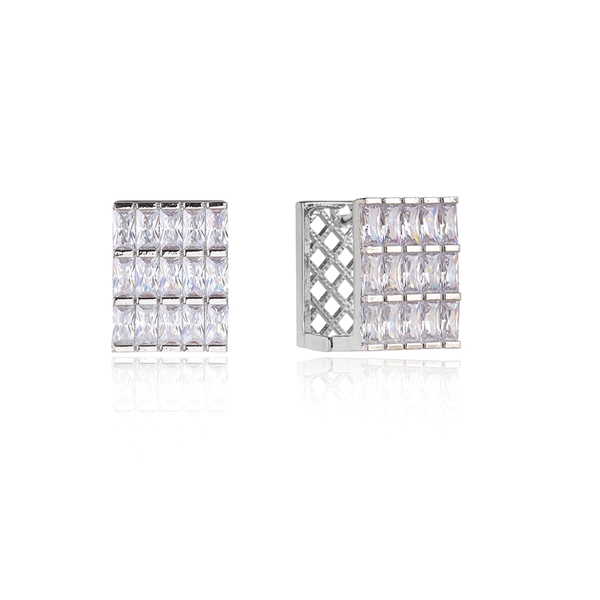 Picture of Reasonably Priced Platinum Plated Copper or Brass Big Stud Earrings from Reliable Manufacturer