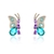 Picture of Butterfly Blue Dangle Earrings for Girlfriend