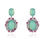 Show details for Distinctive Green Cubic Zirconia Dangle Earrings with Low MOQ