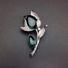 Show details for Fashion Swarovski Element Copper or Brass Brooche