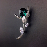 Show details for Good Quality Swarovski Element Copper or Brass Brooche