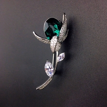 Show details for Good Quality Swarovski Element Copper or Brass Brooche