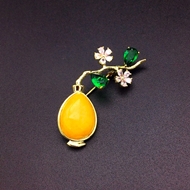 Show details for New Cubic Zirconia Gold Plated Brooche