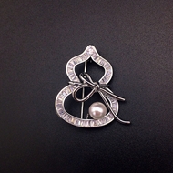 Show details for Best Selling Medium White Brooche