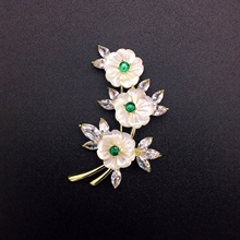 Show details for Shop Gold Plated Green Brooche Factory Direct Supply