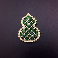 Show details for Nickel Free Green Cubic Zirconia Brooche in Flattering Style