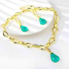 Show details for Delicate Resin Green 2 Piece Jewelry Set