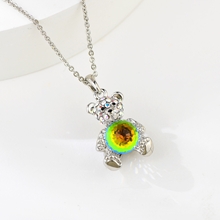 Show details for Unique Swarovski Element Copper or Brass Pendant Necklace