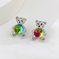 Show details for Unusual Small Bear Dangle Earrings