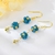 Picture of Delicate natural stone Gold Plated Dangle Earrings from Reliable Manufacturer