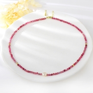 Picture of Filigree Small natural stone Long Chain Necklace