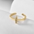 Picture of Famous Small Gold Plated Adjustable Ring