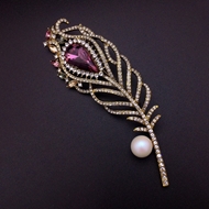 Show details for Flowers & Plants Swarovski Element Brooche Factory Direct