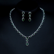 Show details for Reasonably Priced Platinum Plated Cubic Zirconia 2 Piece Jewelry Set from Reliable Manufacturer