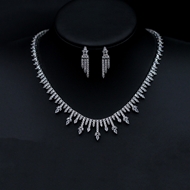 Show details for Luxury Platinum Plated 2 Piece Jewelry Set Online Only