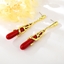 Show details for Different Zinc Alloy Red Dangle Earrings in Exclusive Design