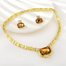 Show details for Trendy Orange Gold Plated 2 Piece Jewelry Set with No-Risk Refund
