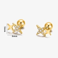 Picture of Star Gold Plated Stud Earrings with Speedy Delivery