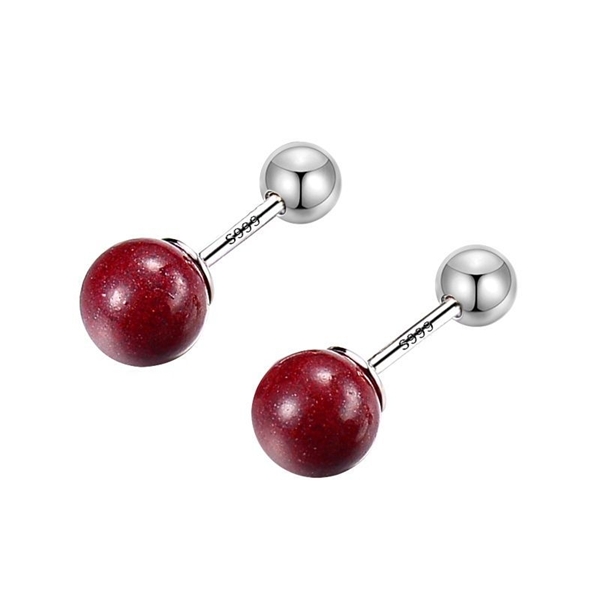 Picture of Bling Small Red Stud Earrings