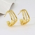 Picture of Nickel Free Gold Plated White Small Hoop Earrings with Easy Return