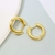 Picture of Impressive Gold Plated Copper or Brass Huggie Earrings with Low MOQ