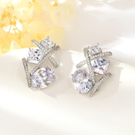 Show details for Good Quality Cubic Zirconia White Dangle Earrings