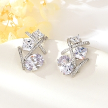 Show details for Good Quality Cubic Zirconia White Dangle Earrings