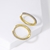 Picture of Designer Gold Plated White Huggie Earrings with No-Risk Return